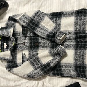 Plaid Button-Up Jacket